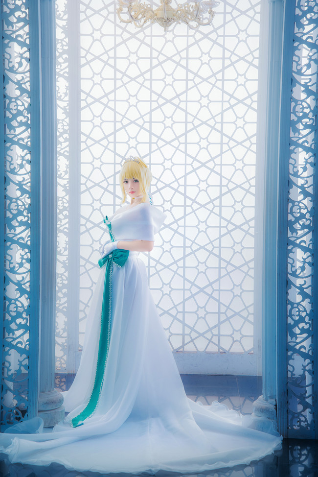 [cosplay]saber fgo 二周年礼装[cos美图][二次元cospaly]