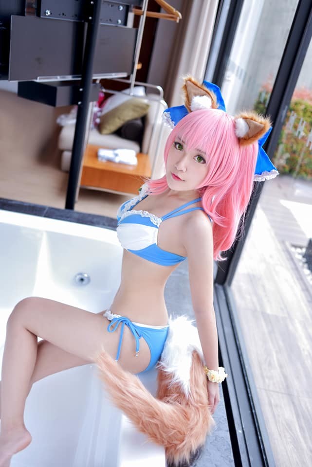 [cosplay]玉藻前，泳衣ver.[cos美图][二次元cospaly]