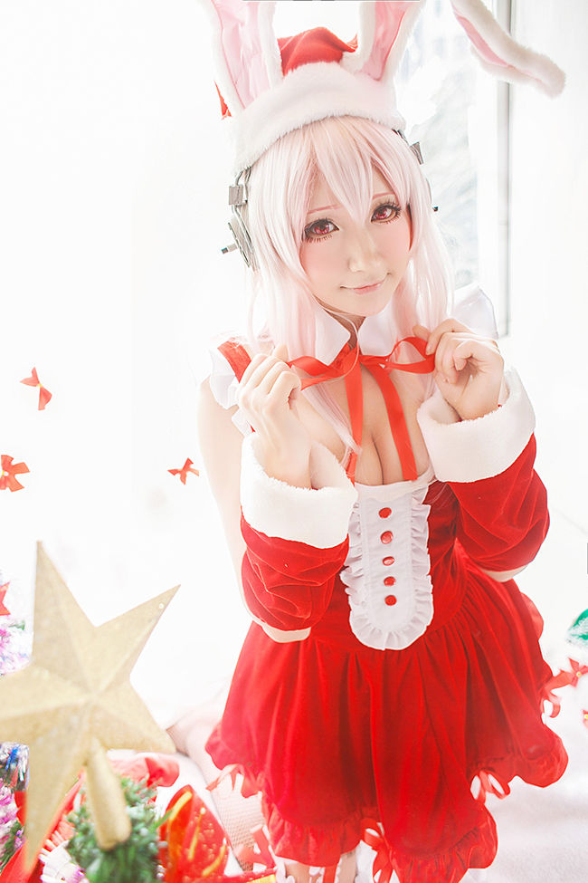 超级索尼子 super sonico 圣诞兔子
