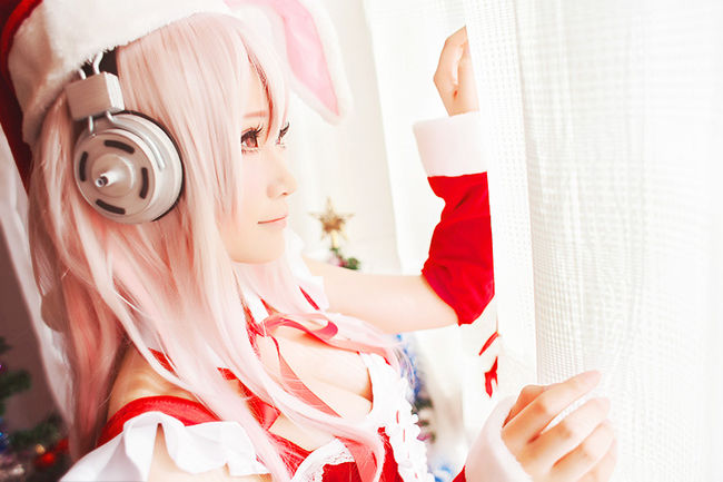 超级索尼子 super sonico 圣诞兔子