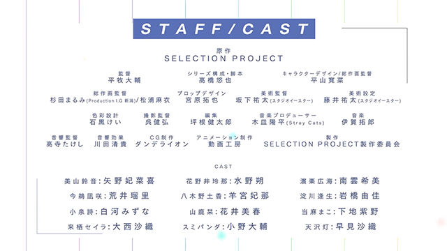 TV动画「SELECTION PROJECT」第二弹PV公布