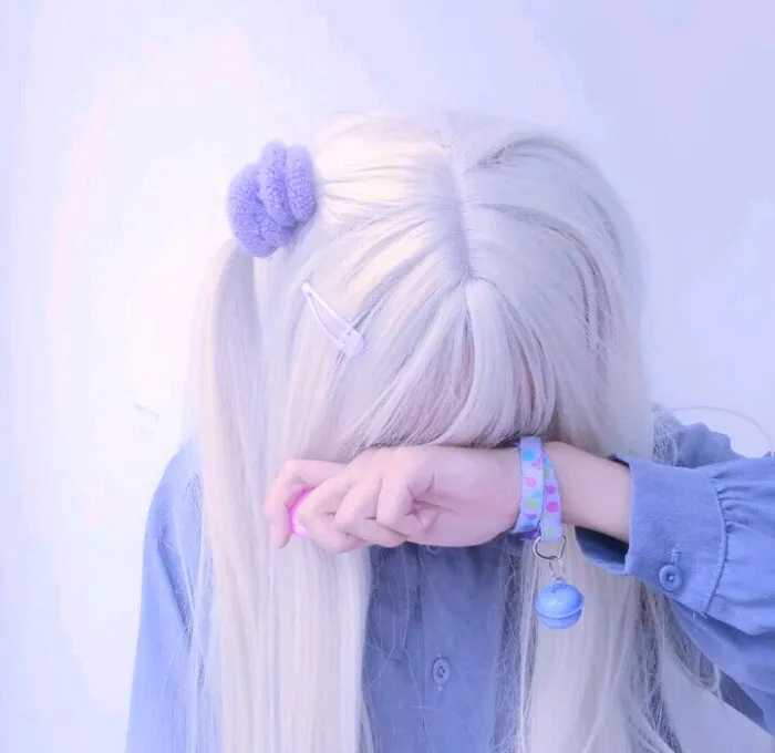 蓝色系女生头像