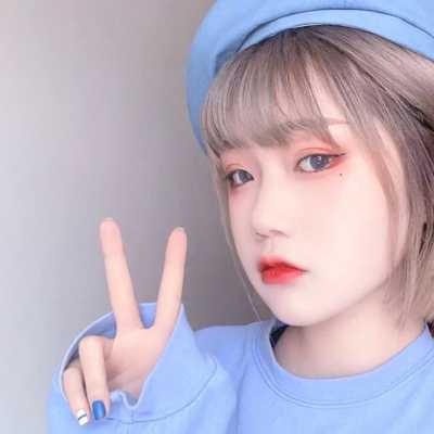 蓝色系女生头像