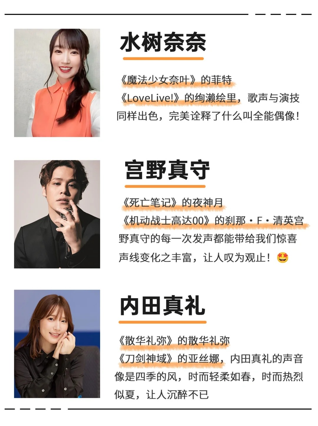 10位让耳朵无法自拔的日本声优！声优集结号